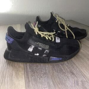 Adidas NMD R1 V2 Core Black Pulse Yellow Sonic Ink GW6021 Youth US Size 6